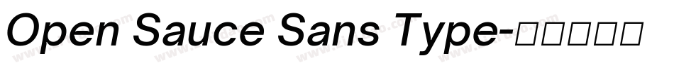 Open Sauce Sans Type字体转换